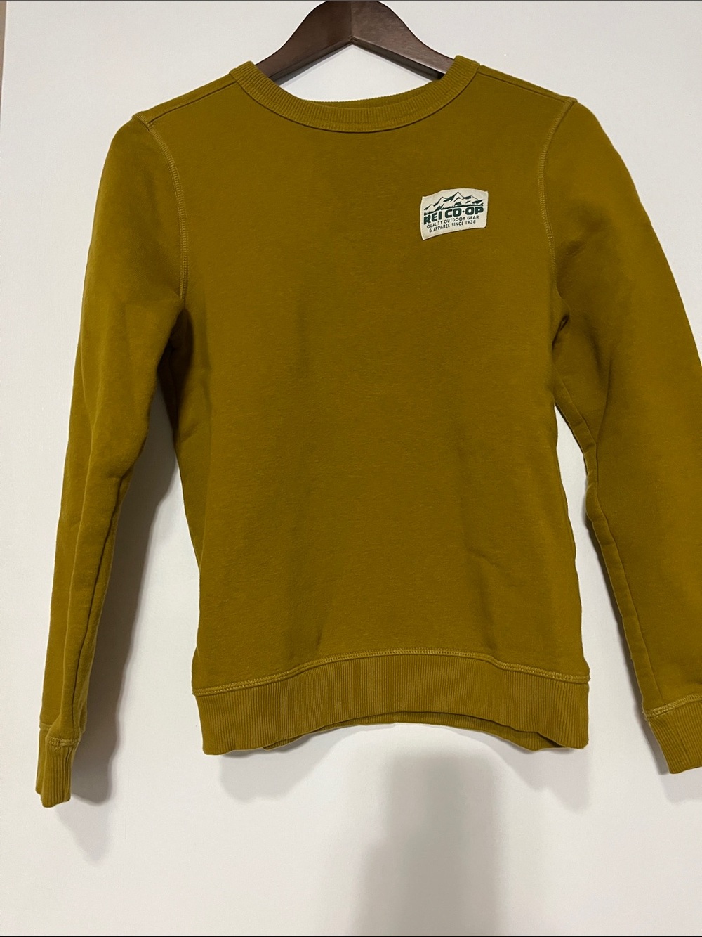 REI Kids Olive-Gold Crewneck Sweatshirt